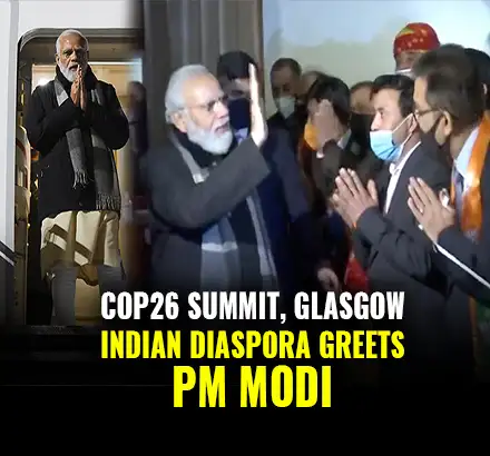 Bharat Mata Ki Jai | Indian Diaspora Greets PM Modi On His Arrival in Glasgow |