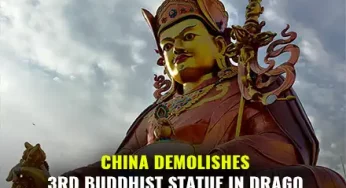 China Demolishes Tibetan Buddhist Statue Padmasambhava | Third Buddha Statue Destroyed In China Since December |