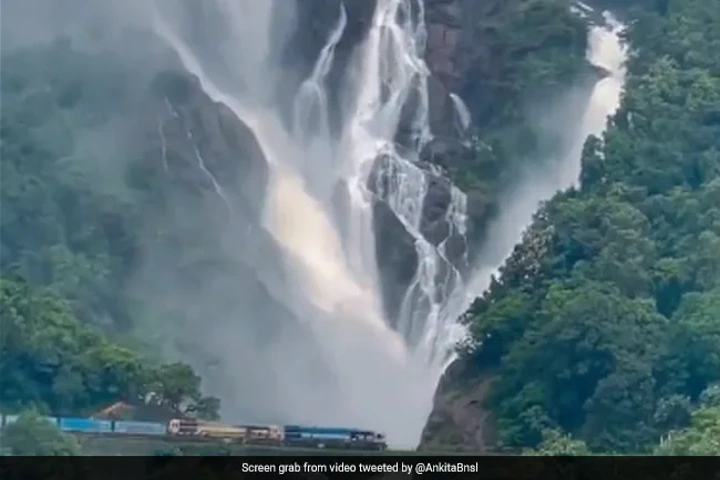 Monsoon weaves magic in Goa’s Dudhsagar waterfall!