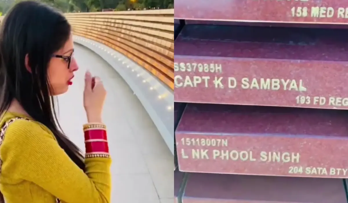 Video: Young lady’s visit to National War Memorial in Delhi turns emotional as she sees brother’s name among fallen heroes