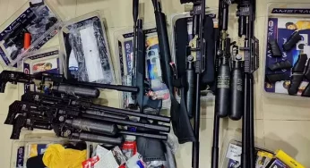 Guns & telescopic sights seized from passenger at Lucknow airport