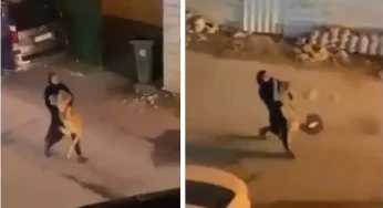 Viral Video: Woman carries young lioness in her arms who is trying to get away