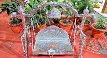 21 Kg Silver Jhula installed for Lord Ram at Ayodhya temple complex