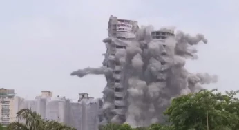  Video: 100 metres tall Supertech twin towers demolished in less than 9 seconds