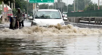 Heavy rains flood roads in Mumbai & Delhi