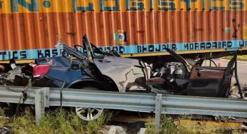 Video: BMW speeding at 230 kmph just moments before crash on UP Expressway, 4 dead 