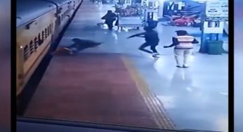 Video: Alert railway cop saves woman from being crushed under train at Maharashtra’s Akola