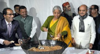 Sitharaman holds customary “halwa” ceremony as part of budget preparations