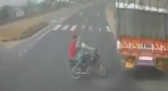 Watch:  Trucker’s driving skill saves rash bikers from getting crushed