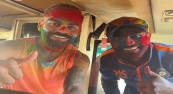 Watch: Virat Kohli leads revelry as Team India plays Holi 