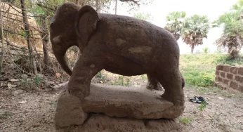 2,300-year-old elephant statue unearthed in Odisha’s Puri district