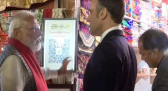PM Modi explains UPI digital payments system to French President Macron