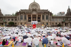 Amid rain Indian embassy organises Yoga Day celebrations in Tokyo