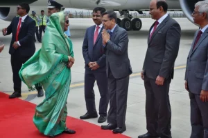 Bangladesh PM Sheikh Hasina arrives to attend PM Modi’s swearing-in ceremony
