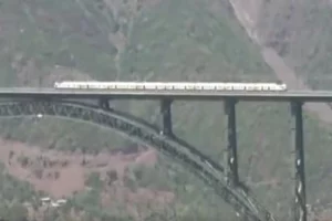 J-K: Railways conduct trial run on world’s highest Chenab rail bridge