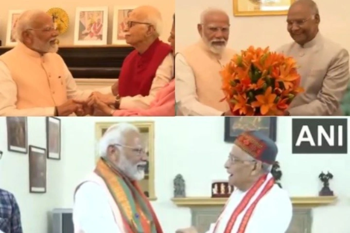 PM Modi meets Murli Manohar Joshi, LK Advani before staking claim as PM for third time