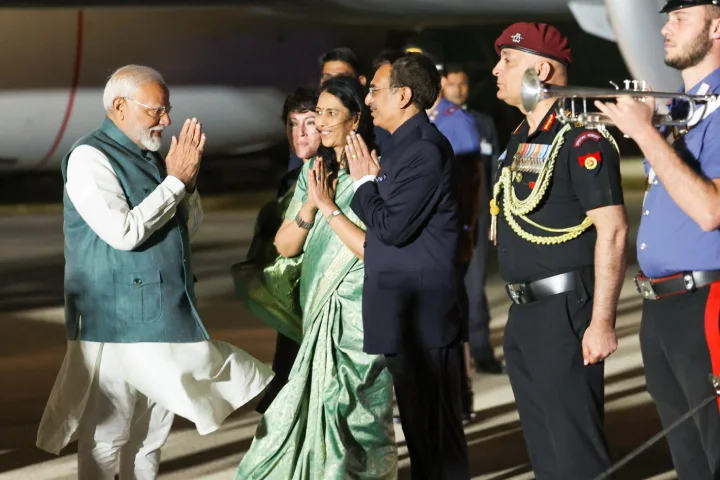 “Aim to address global challenges, foster international cooperation”: PM Modi after landing in Italy for G7 Summit