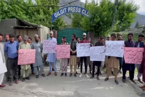 Residents of Pak-occupied Gilgit Baltistan protest against land mafia activities, demand justice