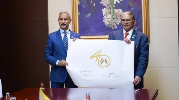 EAM Jaishankar launches logo on 40 years of diplomatic ties with Brunei
