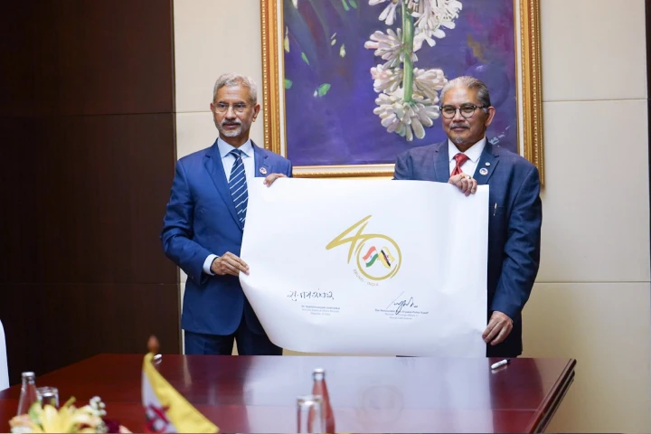 EAM Jaishankar launches logo on 40 years of diplomatic ties with Brunei