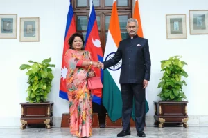 EAM Jaishankar welcomes Nepal counterpart Arzu Rana Deuba on India visit