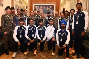 Army Chief General Upendra Dwivedi felicitates Indian Army participants in Paris Olympics 2024