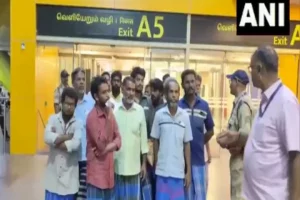 Tamil Nadu: 21 Indian fishermen released from Colombo prison arrive at Chennai airport