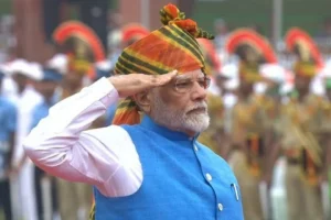 PM Narendra Modi hoists Tiranga at Red Fort on 78th Independence Day