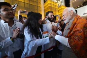 PM Modi arrives at Kyiv, gets warm welcome from community