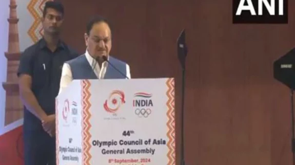 “Budget for youth affairs and sports tripled”: Union Minister JP Nadda announces vision for 2036 Olympics at OCA General Assembly