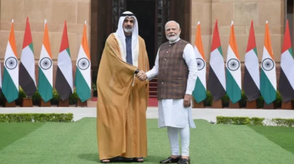 Abu Dhabi Crown Prince meets PM Narendra Modi in Delhi