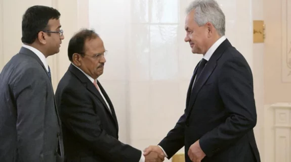 NSA Doval, Russia’s Secy of Security Council Sergey Shoigu discuss issues of mutual interest