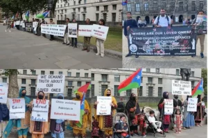 Baloch diaspora protest in London, Amsterdam against Pak atrocities in Balochistan