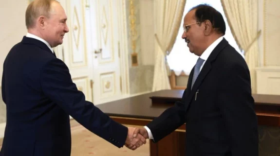 NSA Ajit Doval meets Russian President Putin in Moscow at BRICS summit