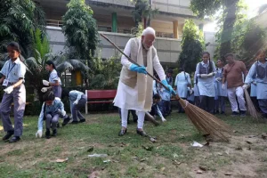 10 years of Swachhata campaign: PM Modi participates in cleanliness drive at a school