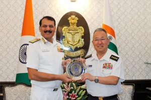 Navy chief meets Japan Self Defence Force chief to strengthen bilateral ties during MALABAR 2024