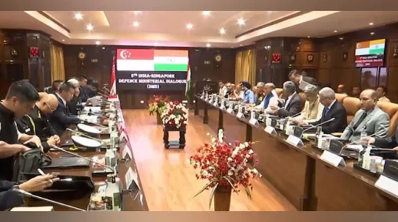 “Singapore plays key role in Act-East policy”: Rajnath Singh at India-Singapore Defence Ministers’ Dialogue