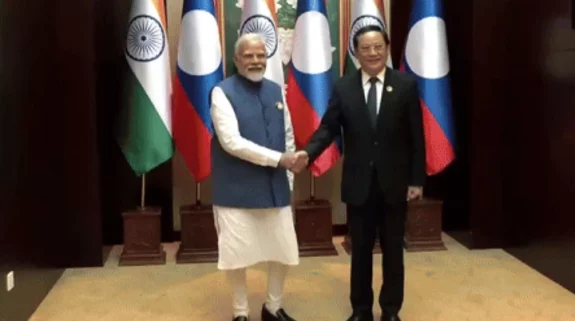 PM Modi holds bilateral talks with Laos counterpart Sonexay Siphandone in Vientiane