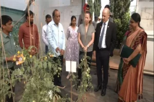 Israeli Envoy to India visits the Centre of Excellence for Vegetables and Flowers in Telangana