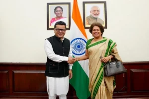 MoS Margherita thanks High Commissioner Senewiratne for deepening India-Sri Lanka ties