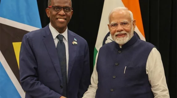 PM Modi and PM Pierre discuss ways to enhance India-St Lucia ties