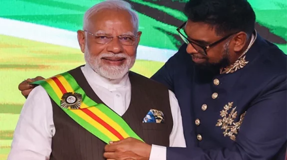 PM Modi conferred with Guyana’s highest national award ‘The Order of Excellence’