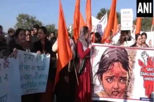 J-K: Hindus hold protest march against ‘targeted attacks’ on minorities in Bangladesh