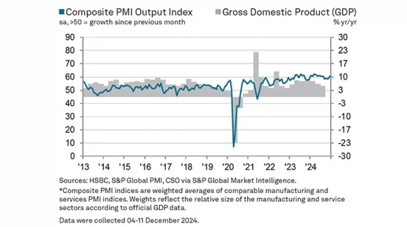 Indian economy makes strong end to 2024; Composite PMI for December stands at 60.7