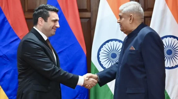 Vice President Dhankhar meets Armenian delegation, discusses strengthening bilateral ties and trade