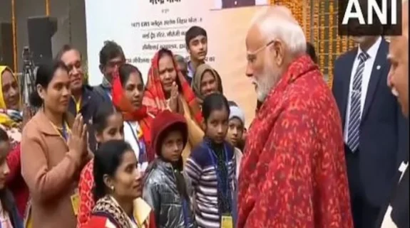 PM Modi inaugurates Swabhiman flats for dwellers of JJ clusters in Ashok Vihar, Delhi