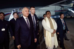 Russian lawmaker Vyacheslav Volodin arrives in India for official talks on bilateral cooperation