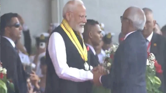 PM Modi receives Highest National Award of Mauritius