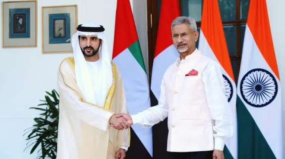 EAM Jaishankar meets Crown Prince of Dubai in New Delhi