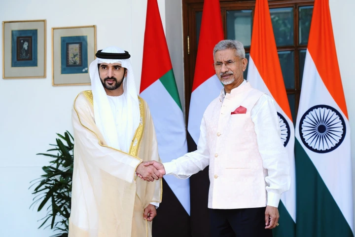 EAM Jaishankar meets Crown Prince of Dubai in New Delhi